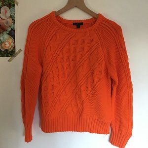 Orange J.Crew Sweater NWT cable knit M